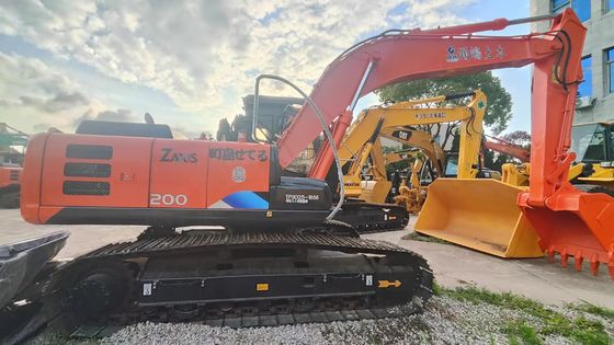 Màu cam Tình trạng tốt 19400KG Máy đào Hitachi cũ Zx200 với công suất 109.6kw
