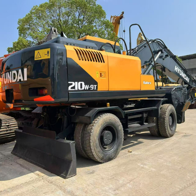 Được sử dụng Hàn Quốc Hyundai 210w 21Ton Hydraulic Wheel Excavator Hyundai 210W R210W-9